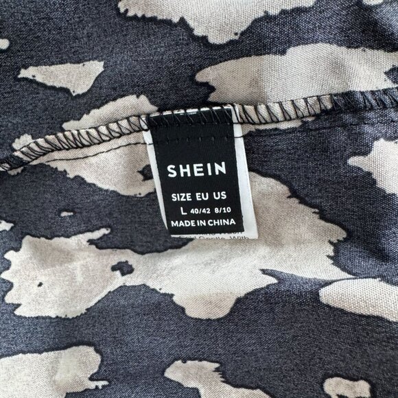 Shein Women Leopard Print Maxi Short Sleeve Dress Size L - Picture 3 of 7